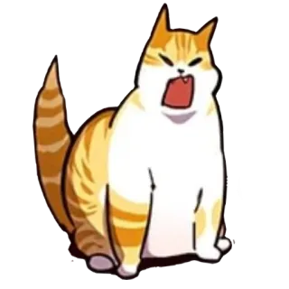 😡 kucing, menguap, hewan, peliharaan, felin telegram sticker