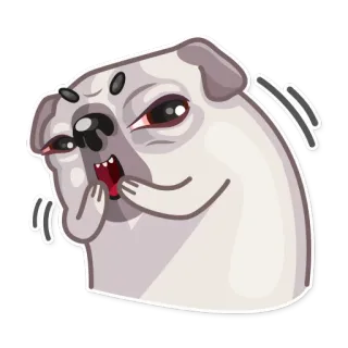 😈 chien, en colère, agacé, animal, mème, drôle whatsapp sticker