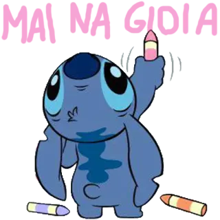 🐨 Stitch ha ha goti cute, cartoon, alien, drawing, Stitch telegram sticker