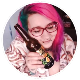 ❤️ Tide Pear cidre de poire, alcool, boisson, femme, cheveux roses, cidre de fruits telegram sticker