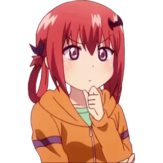 🤔 Satania Gabriel DropOut anime, demon, satania, gabriel dropout, manga, cartoon, cute, funny telegram sticker