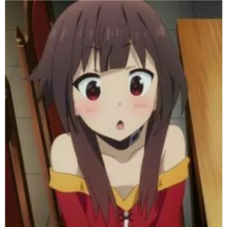 ☺ Megumin KonoSuba Anime, Konosuba, Megumin, Personaje, Mujer, Maga whatsapp sticker