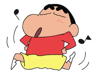 🎵 Shinchan anime, cartoon, shinchan, dancing, funny, happy telegram sticker