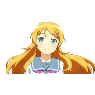 😊 Anime, Personaje, Chica, Rubia, Sonrisa telegram sticker