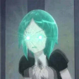 😠 anime, character, houseki no kuni, land of the lustrous, phosphophyllite, gem telegram sticker
