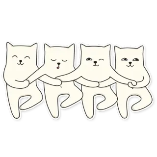 😌 Katze, Katzen, Aufkleber, Tier, Haustier, Kawaii telegram sticker