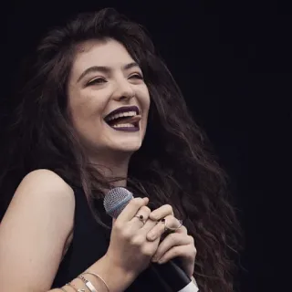 🖤 Lorde Sänger, Musiker, Pop, Mikrofon, Promi telegram sticker