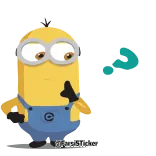 😕 Minion Despicable Me Wut Stich Minion, Moi, moche et méchant, Question, Dessin animé, Animation telegram sticker