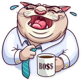 Big Boss Cat telegram stickers