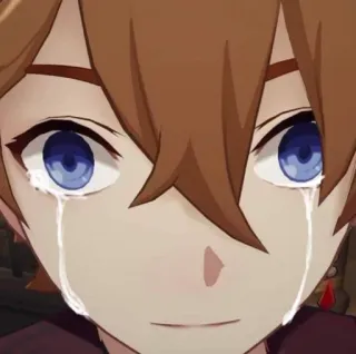 🌟 Tartaglia Genshin Impact Tartaglia, Genshin Impact, crying, anime, video game, sad, tears, character telegram sticker