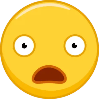 😧 emoji, visage, choqué, surprise, jaune telegram sticker