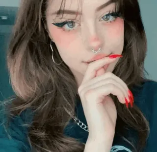 💕 vrouw, meisje, make-up, schoonheid, portret telegram sticker