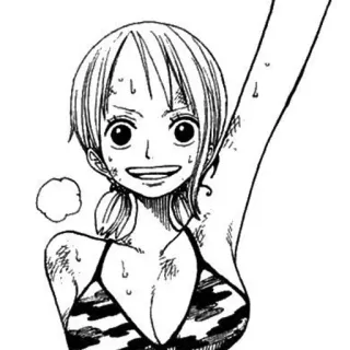 🏴‍☠️ Nami One Piece アニメ, マンガ, ワンピース, ナミ whatsapp sticker
