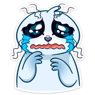 😭 sedih, menangis, kesal, kartun, emosional telegram sticker