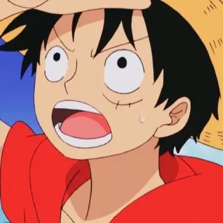 😧 Luffy One Piece Anime, Mangá, One Piece, Luffy, Desenho animado, Pirata whatsapp sticker