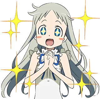 🤩 anime, brillante, dibujos animados, chica, linda telegram sticker
