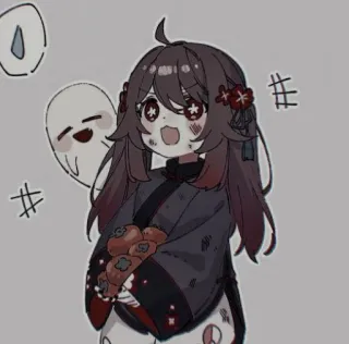 Hu Tao by@childepunyagw telegram stickers