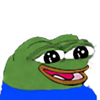 😃 Pepe the Frog 佩佩, 青蛙, 表情包, 开心, 网络 telegram sticker