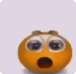 😮 emoji, shocked, surprise, reaction, yellow, face, expression whatsapp sticker