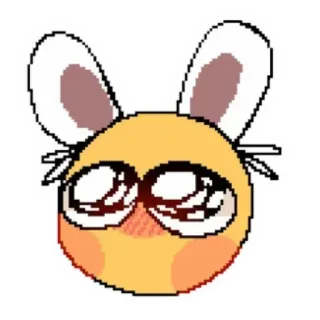 🐰 表情符号, 贴纸, 可爱, 兔子, 像素艺术 telegram sticker