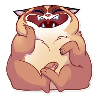 😄 gato, bravo, animal, adesivo, desenho animado, engraçado, meme whatsapp sticker