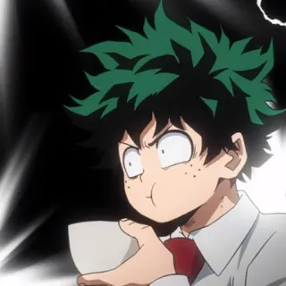 🥦 Izuku Midoriya My Hero Academia anime, my hero academia, deku, izuku midoriya, funny, cute, manga telegram sticker
