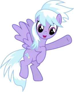 🖐 Pony, Pegasus, Fliegen, Cartoon, Tier, Flügel telegram sticker