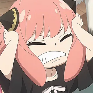 😣 Anya Forger Spy x Family Anime, Spy x Family, Anya Forger, Cartoon, Süß, Lustig, Charakter telegram sticker