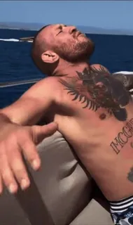 🙏 Conor McGregor sportowiec, tatuaż, mcgregor, łódź, ocean telegram sticker