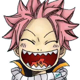 😄 Natsu Dragneel Fairy Tail Anime, Manga, Dessin animé, Natsu, Fairy Tail, Personnage telegram sticker