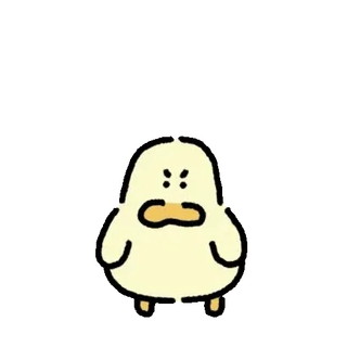 💬 anatra, animale, cartone animato, carino, uccello, giallo telegram sticker
