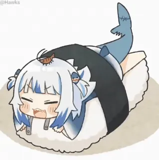 ☺️ Gawr Gura Anime, Vtuber, Gawr Gura, Hai, Süß, Kawaii whatsapp sticker