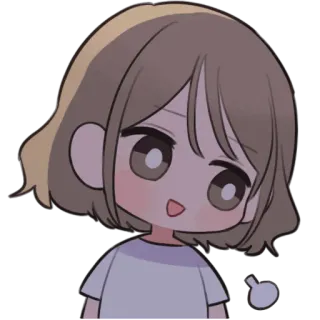 🫥 Аниме, Девочка, Мультфильм, Чиби, Милый, Персонаж telegram sticker