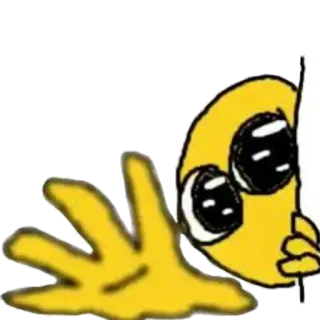😨 Meme, Emoji, Mão, Desenho animado, Ilustração telegram sticker