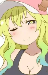 😉 Lucoa Miss Kobayashi's Dragon Maid Anime, Lucoa, Naga, Miss Kobayashi's Dragon Maid, Karakter, Fantasi telegram sticker