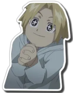 🤩 Alphonse Elric Fullmetal Alchemist อนิเมะ, การ์ตูน, สติกเกอร์, อัลฟองเซ เอลริค, แขนกลคนแปรธาตุ, มังงะ telegram sticker