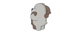 ✨ Ice Bear We Bare Bears cartoni animati, orsi, abbraccio, amicizia telegram sticker