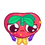 🥺 erdbeere, cartoon, kawaii, süß, frucht, aufkleber whatsapp sticker
