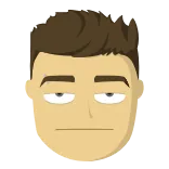 😑 卡通, 插画, 男人, 脸, 肖像 telegram sticker