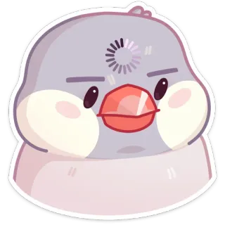 🫥 vogel, dier, schattig, cartoon, grappig, sticker, laden telegram sticker