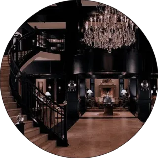 💭 architecture, interior, luxury, chandelier, stairs, design telegram sticker