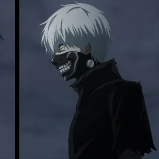 🖤 Ken Kaneki Tokyo Ghoul Anime, Manga, Tokyo Ghoul, Ken Kaneki, Ghoul, Masque, Personnage d'anime telegram sticker