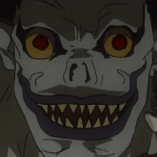 😁 Ryuk Death Note Ryuk, Death Note, Anime, Manga, Shinigami telegram sticker