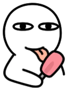 🍦 orang lidi, es krim, lidah, hidangan penutup telegram sticker