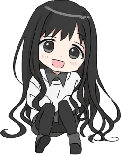 😃 Anime, Ragazza, Chibi, Cartone animato, Carino, Kawaii telegram sticker