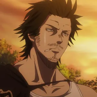 🚬 Yami Sukehiro Black Clover Anime, Black Clover, Yami Sukehiro, Personnage, Fumeur telegram sticker