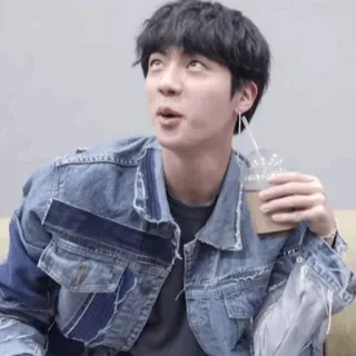 🐚 Jin Jin, BTS, K-pop, cantante, idol, intrattenimento telegram sticker