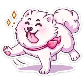 😛 cachorro, filhote, fofo, animal, feliz, animal de estimação, desenho animado telegram sticker