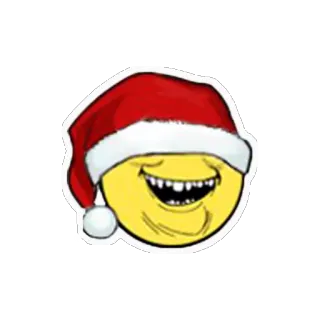 😏 ミーム, クリスマス, トロールフェイス, サンタ, 面白い, インターネット telegram sticker
