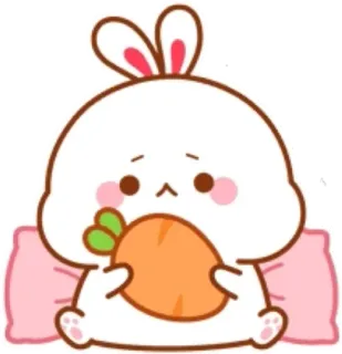 🐰 bunny, rabbit, carrot, cute, animal, sticker telegram sticker